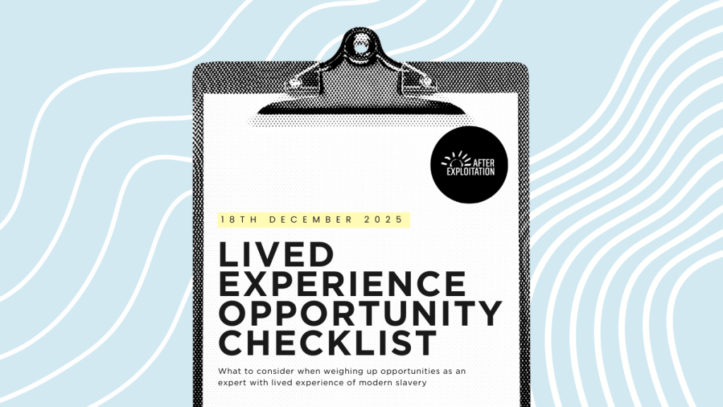 Resource: Checklist for experts with lived experience